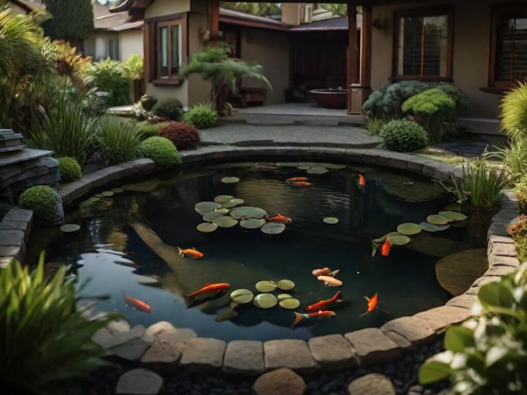 Dekorasi dan Pencahayaan Kolam Ikan