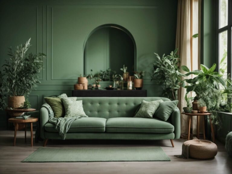 Interior Rumah Warna Hijau Sage Sentuhan Harmonis