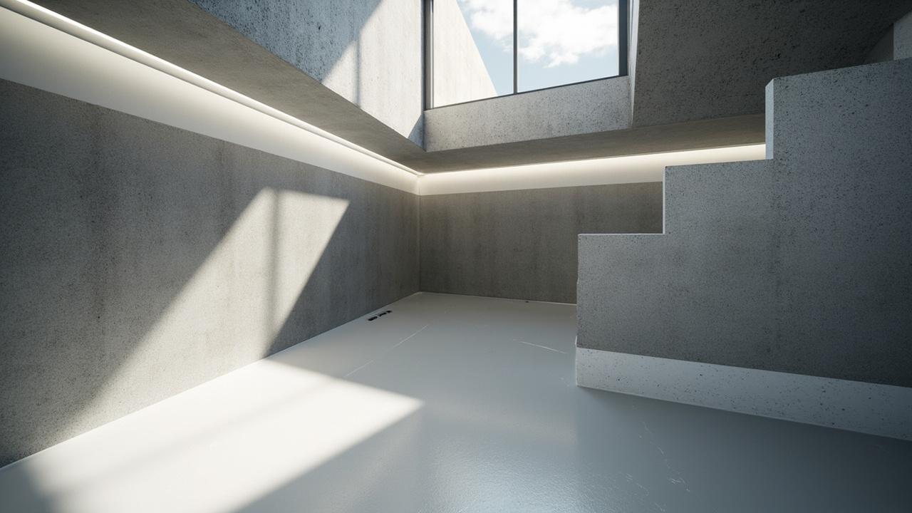 finished basement interior with moisture-resistant materials and proper ventilation