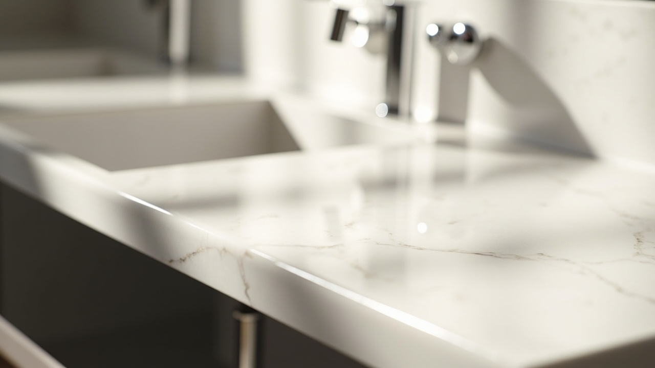 Bathroom vanity countertop installation leveling and sealing
