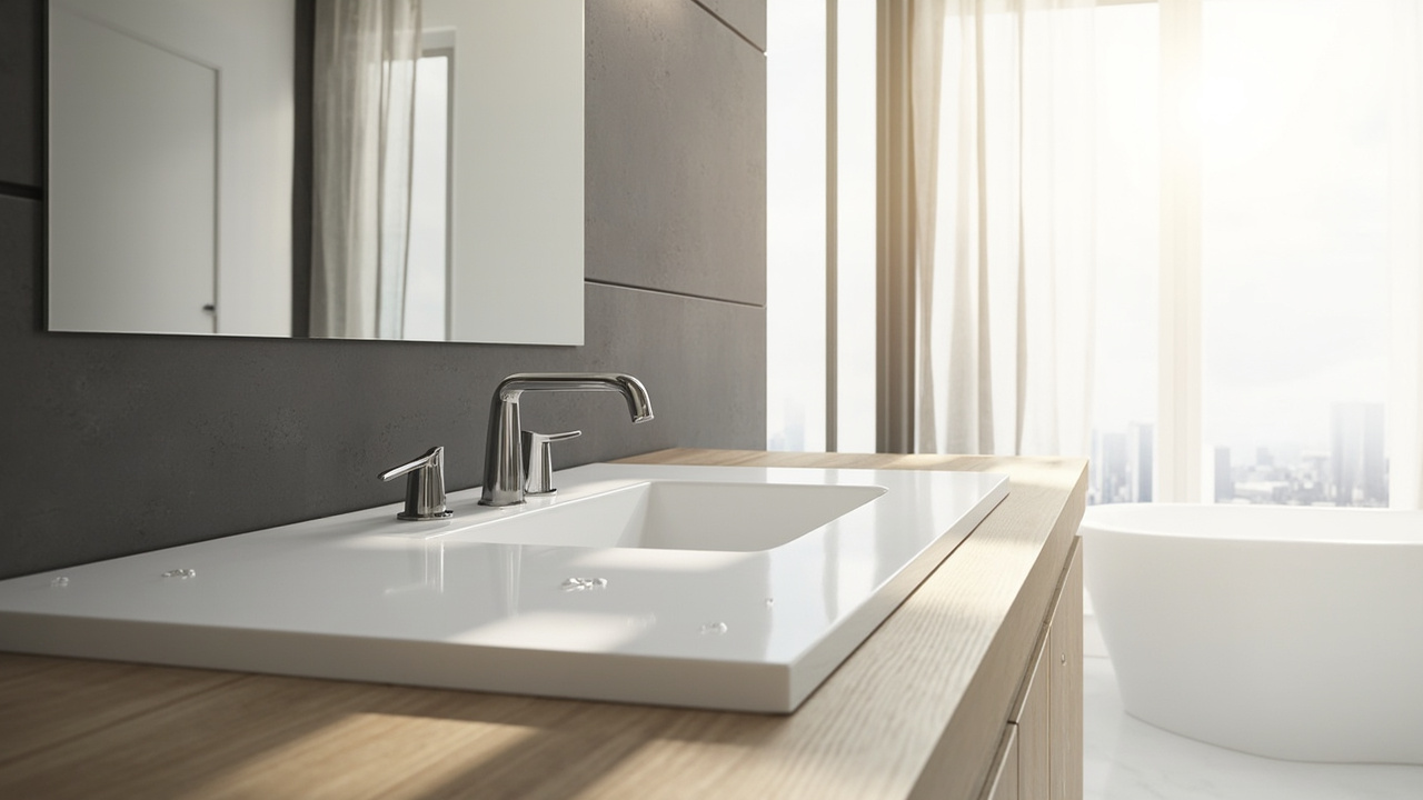 Interior modern dengan material laminate dan HPL